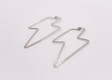 Silver Lightning Bolt Earrings