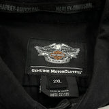 Motorcycles Harley Davidson Graphic Short Sleeve Shirt - 2XL Black Cotton