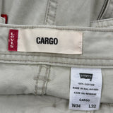 Levis Cargo Pants - 34W 32L Beige Cotton