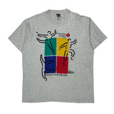 Single Stitch American Heart Association Fruit Of The Loom Graphic T-Shirt - XL Gray Cotton