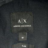 Armani Exchange Slim Short Sleeve Shirt - Medium Black Cotton