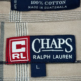 Chaps Ralph Lauren Checked Shirt - Large Beige Cotton