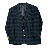 Burberry Checked Blazer - Large Green Wool