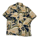 Surfing Go Barefoot Graphic Hawaiian Shirt - Large Multicoloured Cotton Blend