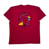 River Of Light Screen Stars Single Stitch T-Shirt - XL Red Cotton Blend