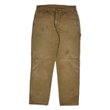Dickies Double Knee Carpenter Trousers - 34W 34L Brown Cotton