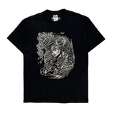 Alstyle Graphic T-Shirt - Medium Black Cotton