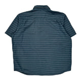 Carhartt Striped Short Sleeve Shirt - 2XL Blue Cotton
