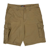 Quiksilver Cargo Shorts - 34W 11L Khaki Cotton