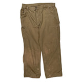 Carhartt Double Knee Carpenter Trousers - 38W 30L Khaki Cotton