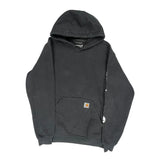 Carhartt Spellout Hoodie - Small Black Cotton