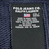Ralph Lauren 1/4 Zip - 2XL Navy Cotton