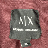 Armani Exchange Polo Shirt - XL Burgundy Cotton
