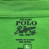 Polo By Ralph Lauren T-Shirt - Large Green Cotton