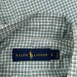 Ralph Lauren Checked Shirt - Large Green Cotton