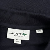 Lacoste Striped Polo Shirt - Medium White Cotton