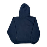 Vintage Champion Hoodie - Large Navy Cotton