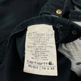 Carhartt Double Knee Overalls - 34W 32L Black Cotton