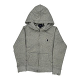 Age 6-7 Polo By Ralph Lauren Hoodie - Small Grey Cotton