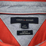Tommy Hilfiger Slim Fit Polo Shirt - Large Red Cotton