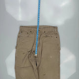 Carhartt Carpenter Trousers - 35W 32L Khaki Cotton