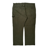 Dickies Cargo Carpenter Trousers - 40W 31L Green Cotton