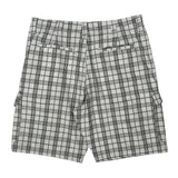 Wrangler Checked Cargo Shorts - 32W 10L Black & White Cotton