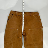 Carhartt Double Knee Carpenter Trousers - 38W 30L Brown Cotton