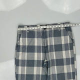Micros Checked Shorts - 36W 11L Grey Polyester