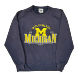 Michigan Wolverines Lee Sport College Sweatshirt - Large Navy Cotton