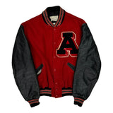 Delong College Varsity Jacket - Medium Black Leather