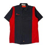 Aramark Dickies Contrast Stitch Short Sleeve Shirt - Large Black Polyester Blend