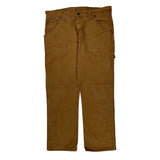 Dickies Carpenter Pants - 34W 29L Brown Cotton