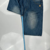 Akademiks Denim Shorts - 36W 12L Blue Cotton