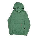Carhartt Spellout Hoodie - Medium Green Cotton