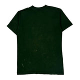 Horse Print Wild Gear Single Stitch T-Shirt - Medium Green Cotton