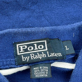 Polo By Ralph Lauren Striped Polo Shirt - Large Blue Cotton