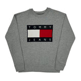 Tommy Jeans Sweatshirt - XS Gray Cotton