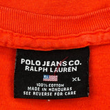 Polo Jeans Co. Ralph Lauren Spellout T-Shirt - XL Red Cotton