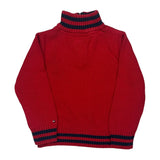 Age 3 Tommy Hilfiger 1/4 Zip - 2XS Red Cotton