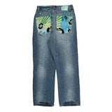 Akademiks Graphic Jeans - 32W 30L Multicoloured Denim