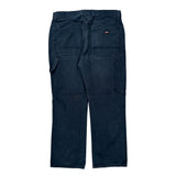 Dickies Double Knee Carpenter Trousers - 36W 30L Blue Cotton