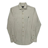 Polo By Ralph Lauren Checked Shirt - Medium Cream Cotton
