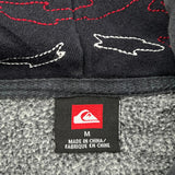 Quiksilver Graphic Hoodie - Medium Gray Cotton