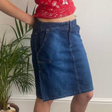 Mbc Ws Denim Skirt - 29W UK 10 Blue Cotton