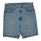 505 Levis Denim Shorts - 34W 10L Light Wash Cotton