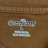Carhartt Long Sleeve T-Shirt - Large Brown Cotton
