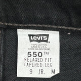 550 Levis Jeans - 26W UK 6 Black Cotton