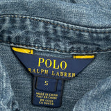 Age 5 Polo By Ralph Lauren Dress - Small Blue Denim