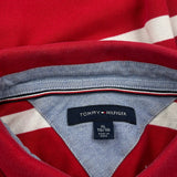 Tommy Hilfiger Striped Polo Shirt - XL Red Cotton